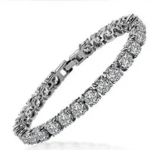 Потрясающее качество, круглый бриллиант, 18 К, покрытие из белого золота, браслеты, браслеты для женщин, подарок на день рождения,, модное ювелирное изделие
