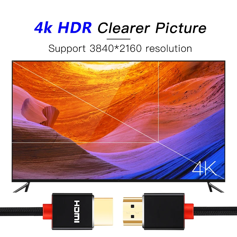 عالية السرعة HDMI كابل الذهب مطلي اتصال ل HD TV كمبيوتر محمول LCD PS3 العارض الكمبيوتر 3D 1080 P ، 0.3 m ، 1 m ، 1.5 m ، 2 m ، 3 m ، 5 m ، 7.5 m ، 10 m