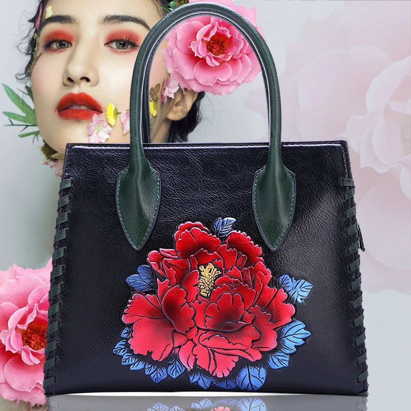

2018 new style women's bag Korean version color bumper flower bag retro simple single shoulder bag casual portable handbag