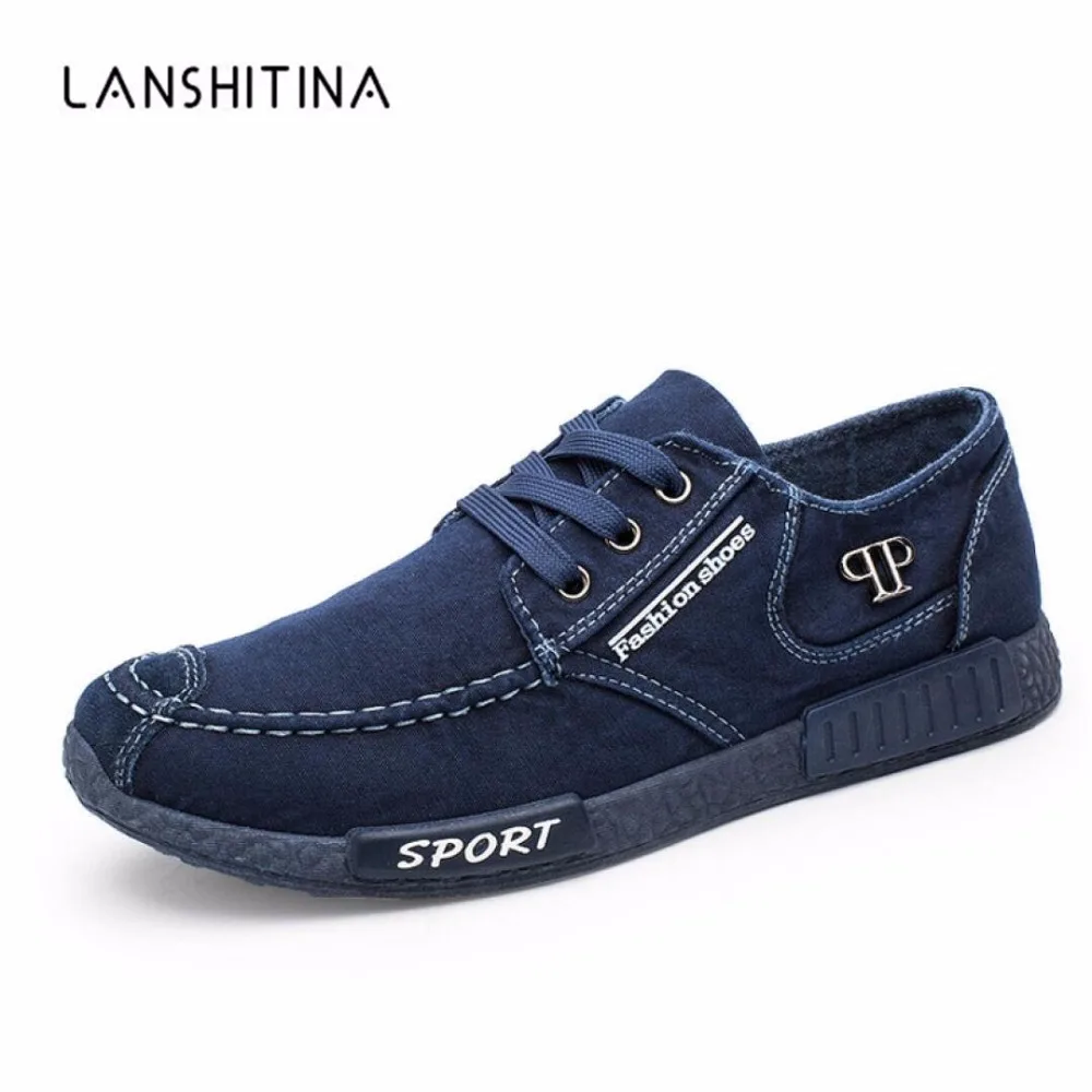 Aliexpress.com : Buy Canvas Men Shoes Denim Lace Up Men Casual Shoes ...