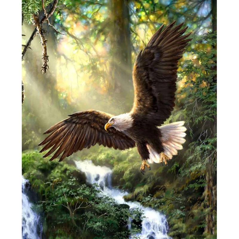 

5D DIY Diamond Painting Embroidery Eagle Wings Crystal Drawing Needlework Gift Full Diamond Mosaic Cross stitch Home Decor