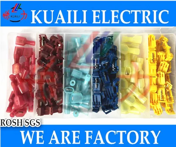 

120pcs Scotch Lock Quick Splice Connector Terminals Assortment Kit Wire Connectors Fully insulated male and female terminal