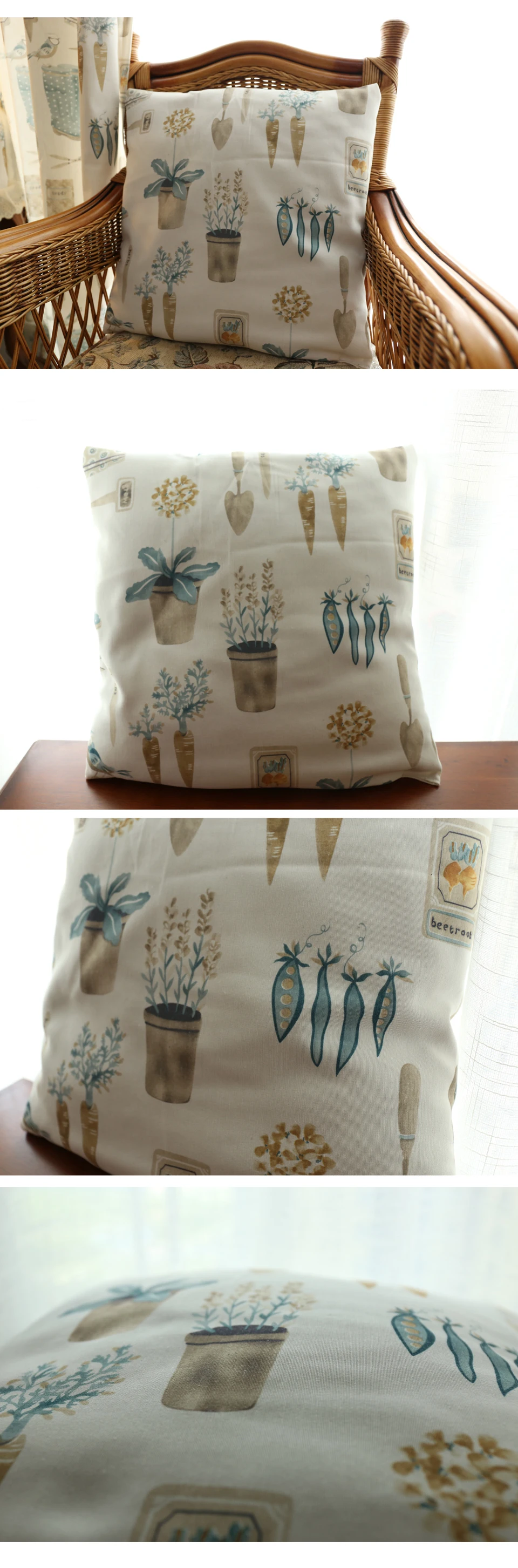 Наволочки для подушек с изображением растений, декоративная наволочка для кухни, наволочки для подушек ручной работы