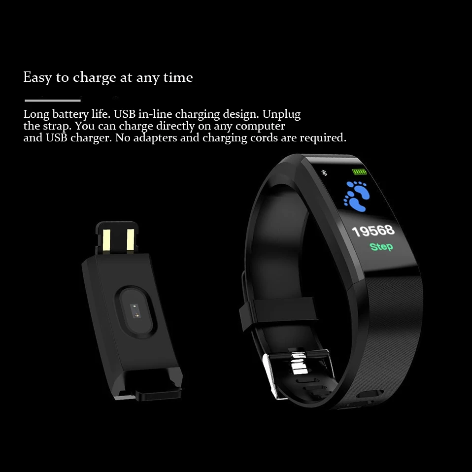 Bluetooth Smart Warch Men Sports Waterproof Smart Wristbands Blood Pressure Heart Rate Monitor Smartwatch Kids for Android IOS   (2)