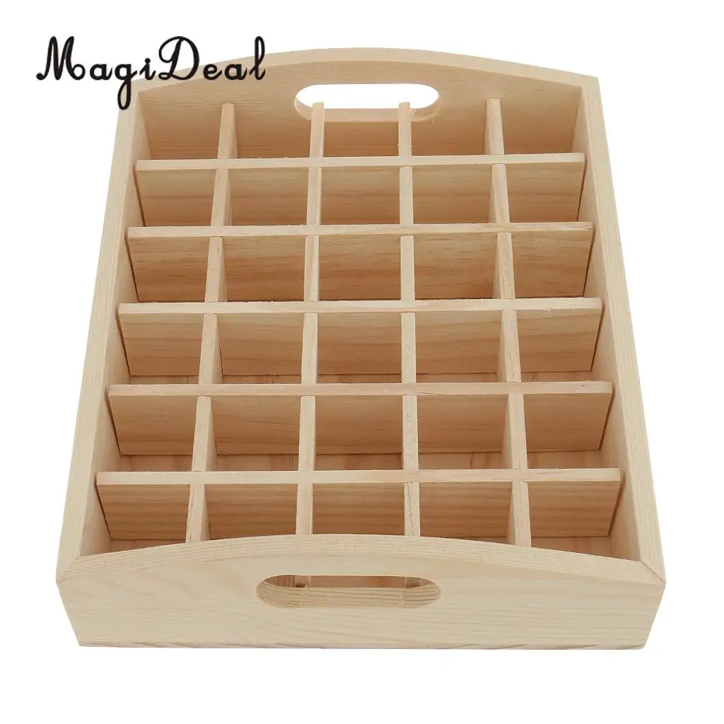 2pcs Wood Essential Oil Box Displaying Case Organizer Holder Rack Stand Shelf for Retail Stores Home Storage