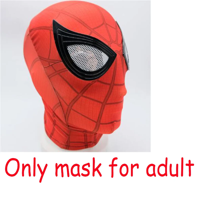 Mask adult Фильм паук вдали от дома Стелс костюм человек паук косплей маска Хэллоуин черная маска для взрослых мужчин Съемные очки - Цвет: Mask adult