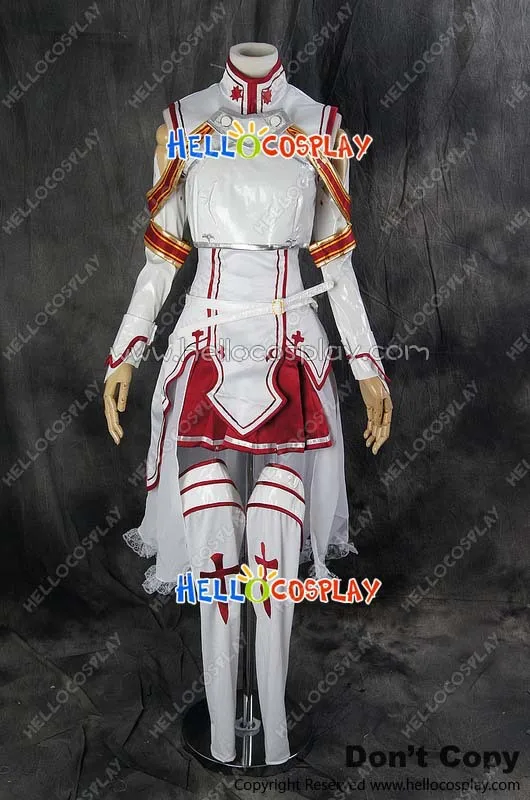 Sword Art Online Cosplay Asuna Yuuki White Uniform Dress Costume H008 |