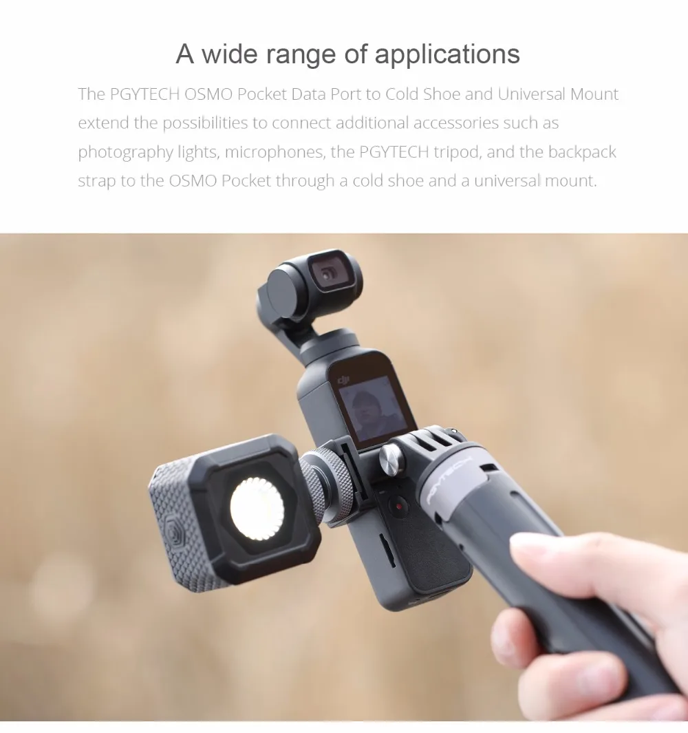 Для DJI Osmo Pocket Video Setup крепление для микрофона Vlogging L кронштейн светодиодный светильник подставка для микрофона для DJI Pocket аксессуары комплект расширения