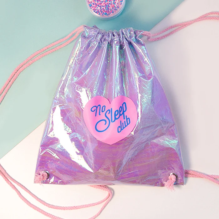 Moda pvc drawstring bags para as mulheres