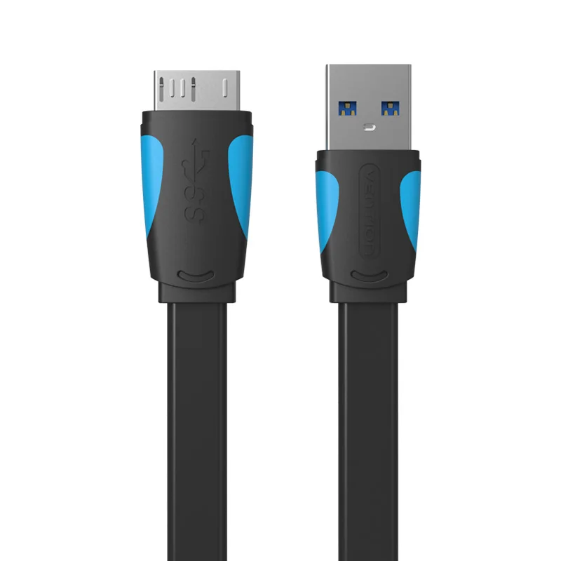 Vention Высокоскоростной USB 3,0 A к Micro-B плоский кабель, кабели передачи данных для портативного жесткого диска Galaxy Note3 Galaxy S5