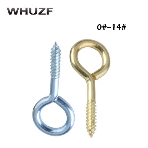 0#-14# Threaded Iron Hook / Light Self-tapping Sheep Eye Socket Rings Screws | Обустройство дома