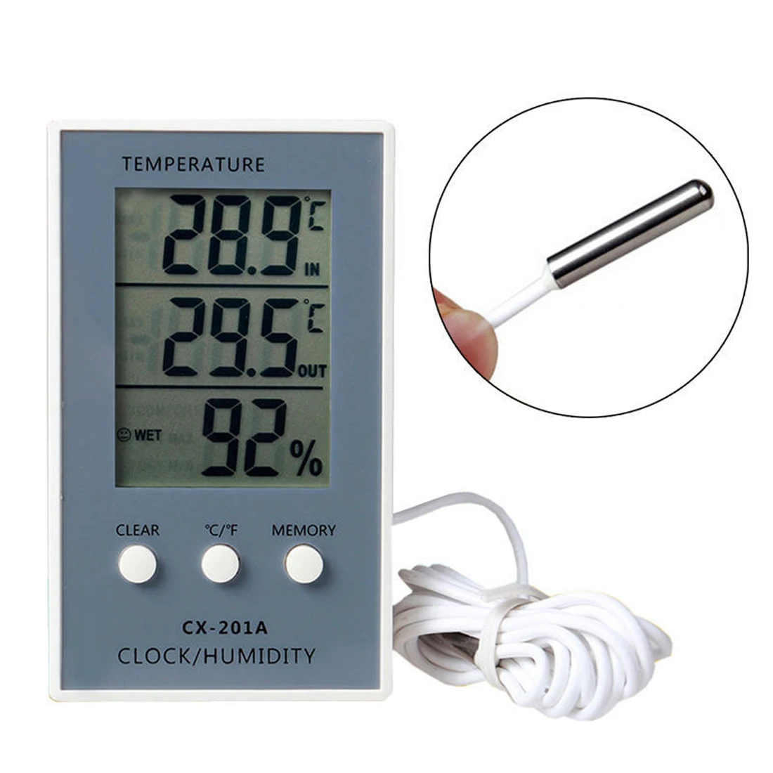 50-70C/10-99% RH Цифровой термометр гигрометр внутренний/открытый аквариум Измеритель температуры и влажности Метеостанция тестер