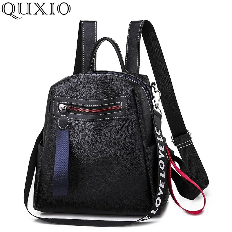 

Soft PU Leather Backpack For Ladies 2019 Summer New Luxury Women Small Travel Bags Breathable Cute Girls Black School Bags YGH01