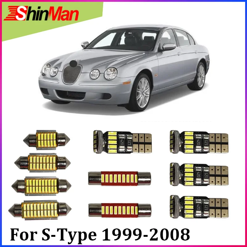 

ShinMan 23x Error Free LED Car light Interior light LED Light kit For Jaguar S-Type LED Interior Package 1999-2008 Accessories