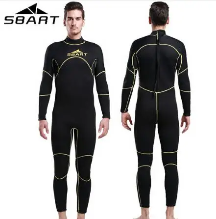 

SBART 3MM Neoprene Wetsuit Men's One Piece Swimwear Full Body Wetsuit for Swimming Scuba Diving Surfing Spearfishing