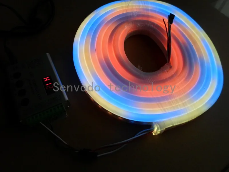 20mX адресуемый SK6812 гибкий неоновый RGBW светодиодный пиксельный светильник 30 светодиодный, 60 Светодиодный, 72 светодиодный/м, 5 м/рулон Экспресс