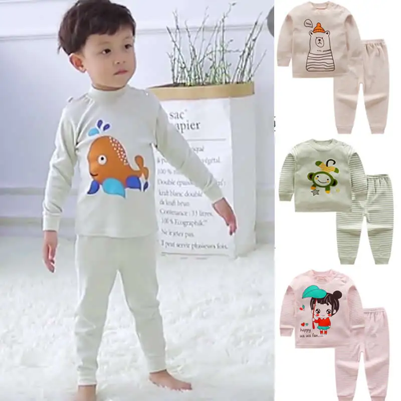 

Newborn Baby Girls Clothes Set Cartoon Long Sleeved Tops+Pants 2PCS Outfits Kids Bebes Clothing Children Jogging Suits underwear