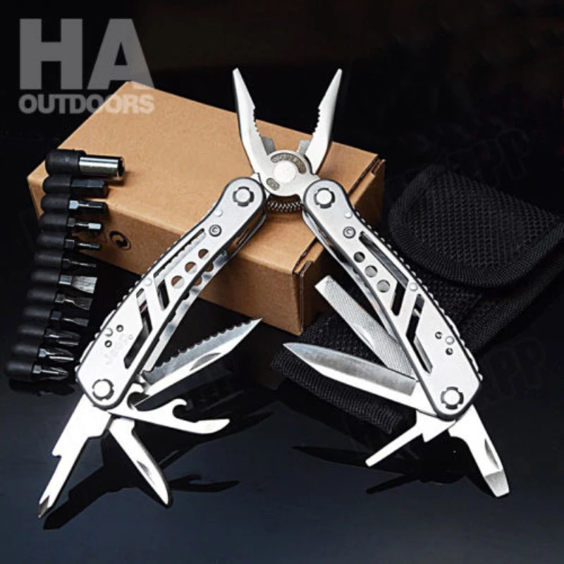 Outdoor Folding Stainless Steel Multifunction Pliers Knife Screwdriver Tool Multi Plier Survival