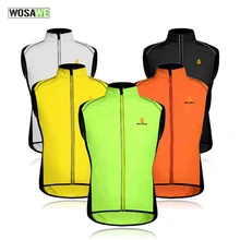 WOSAWE светоотражающий жилет для велоспорта, Мужская дышащая верхняя одежда без рукавов для спорта и велоспорта, ветрозащитная водонепроницаемая одежда