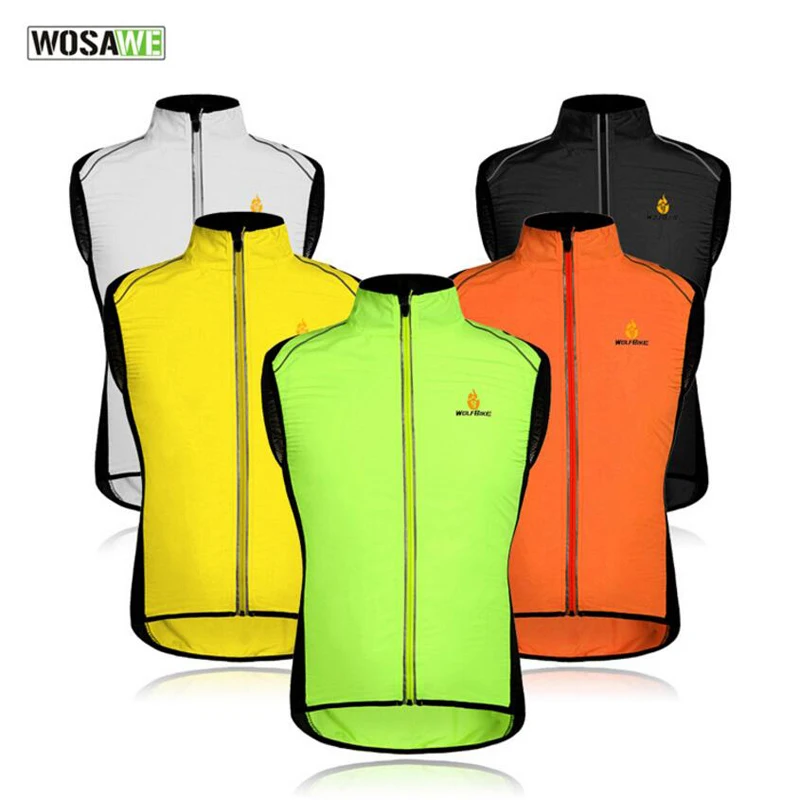 Buy WOSAWE Reflective Cycling Vest Coat Men Breathable Sleeveless Sport Bike