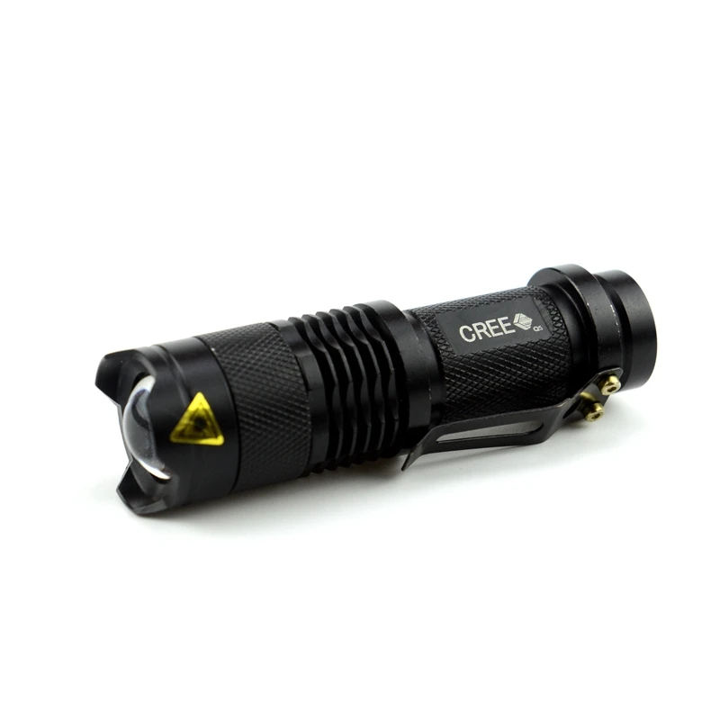 Высококачественный Мини светодиодный фонарик Zoom Black 2000LM Водонепроницаемый