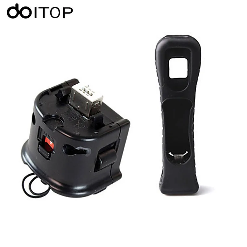 

DOITOP Motion Plus Adapter Sensor for Nintend Wii Console Remote Controller Motion Plus Accelerator & Silicone Case For Wii A3