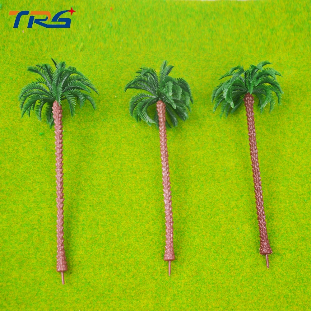 50pcs 18cm miniature Architecture Coconut Plastic Palm Tree Model