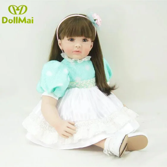 

60cm Silicone Vinyl Reborn Baby Doll Toys Lifelike bebe alive reborn princess Girls dolls Birthday Gift Play House Toy bonecas