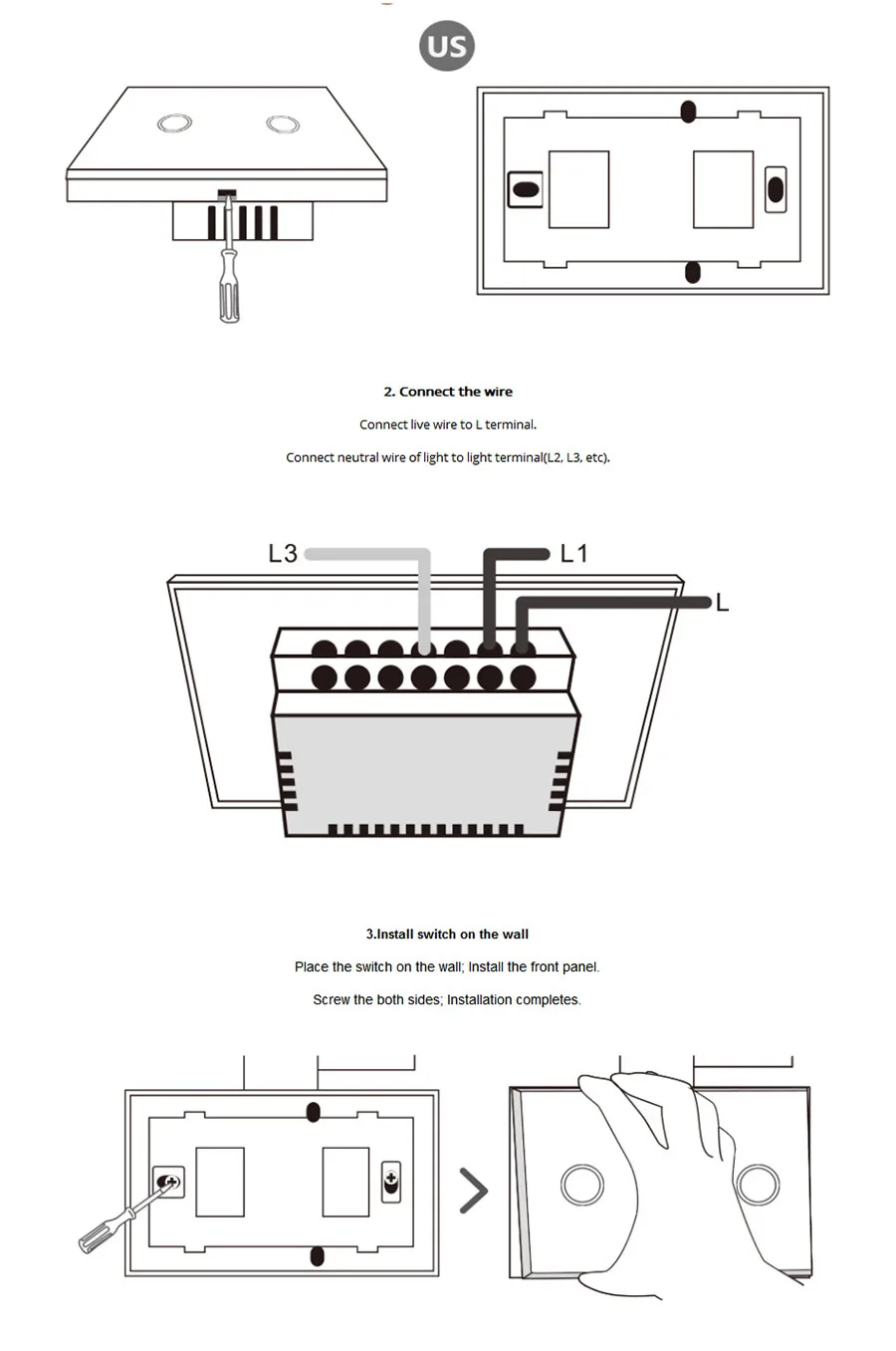 Wiring Diagram For 2 Gang 1 Way Light Switch