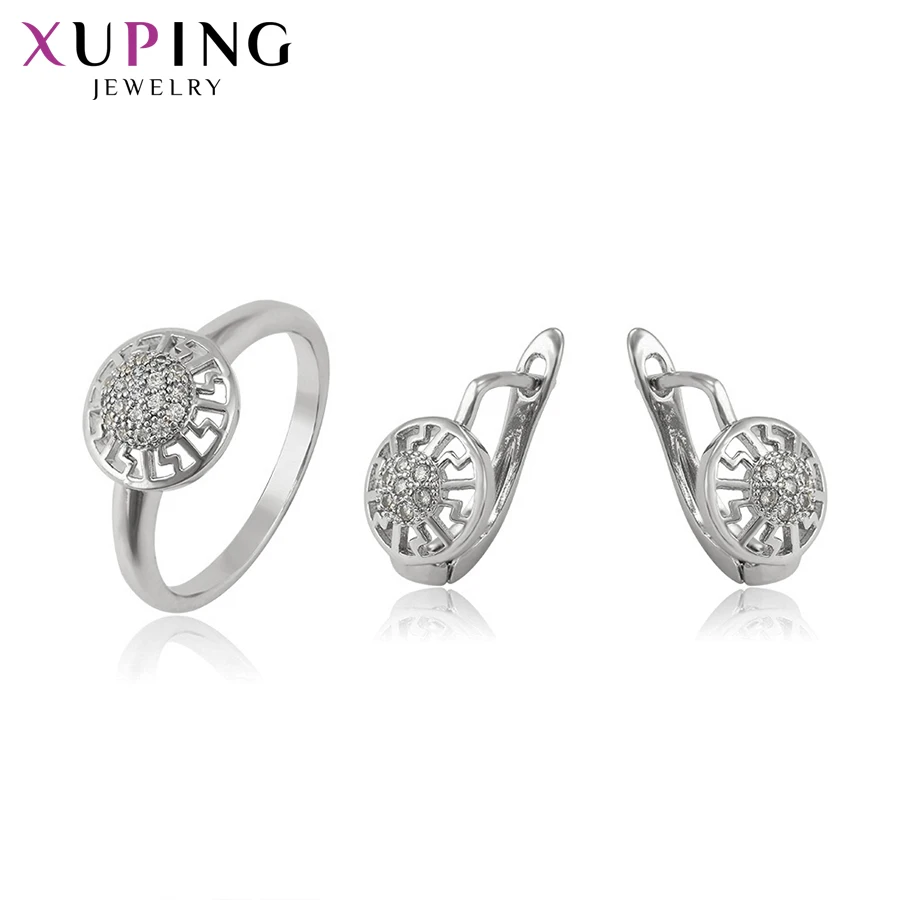 

Xuping Beautiful Party Temperament Rhodium Color Plated Jewelry Sets for Women Fashion Jewelry Christmas Gifts 65236