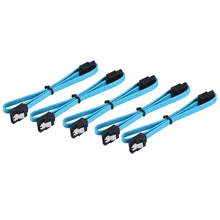 Connecteur SATA 3.0 III droit 18 pouces, câble de données haute vitesse 6.0 Gbps avec loquet de verrouillage, 5 pièces