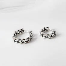 925 дизайнерские ювелирные изделия стерлингового серебра серьги-кольца для женщин aretes де mujer pendientes, винтажные обручи серьги, модное ювелирное изделие