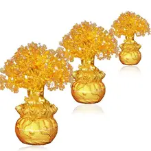 

Home Decoration Furnishing Resin Crystal DIY Money Tree Ornament Store Office Lucky Craft Wedding Gift Livingroom TV Cabinet G30