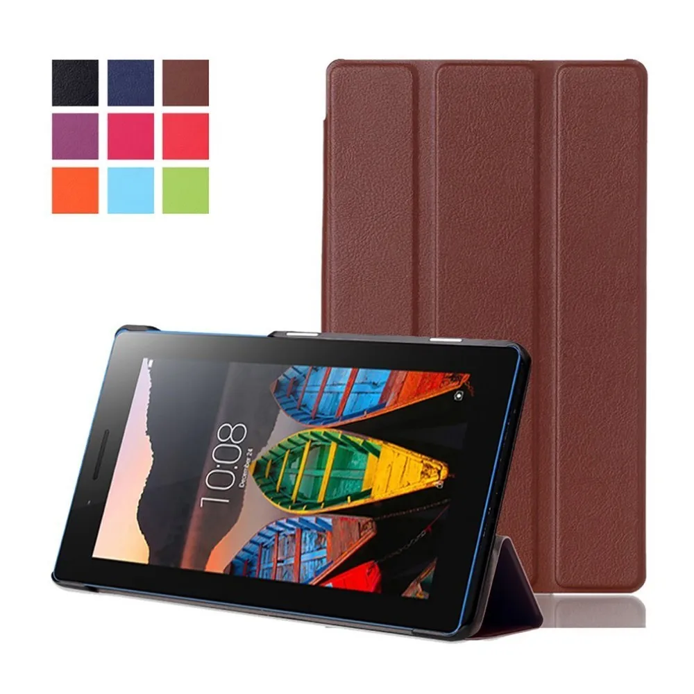 

Slim Protective Case PU Leather For Lenovo Tab3 7 Essential (710FI) Case Cover Shell Leather Cover High Quality