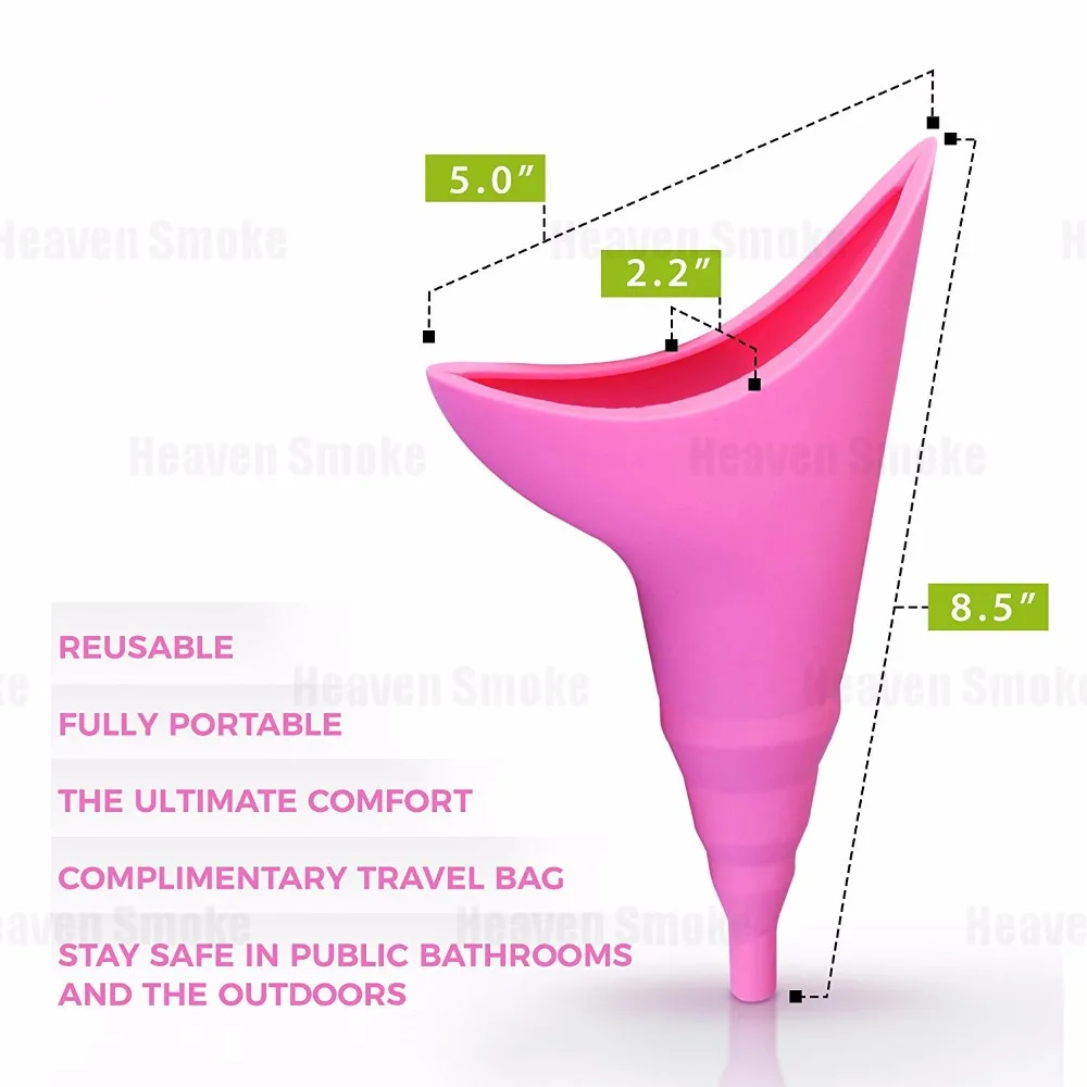 Женское мочеиспускающее устройство сдержанный многоразовый портативный писсуар Воронка женщины позволяет вам писаться стоя Идеальный путешествия, открытый, кемпинг