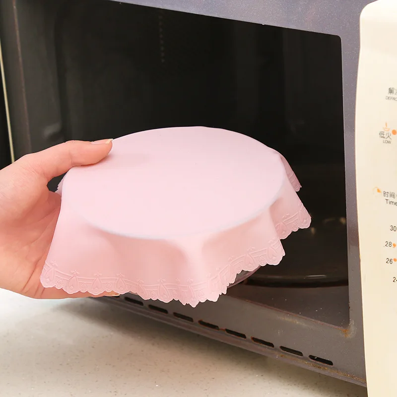 

1 PC Microwave Oven Heating Cover Silicone Fresh Cover Refrigerator Plastic Wrap Hot Food Bowl Cover Table Mats & Pads