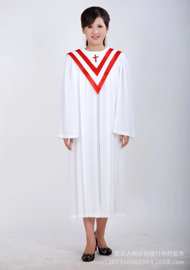 Women Christian Church Choir Dress Jesus Class Service Wear Wedding