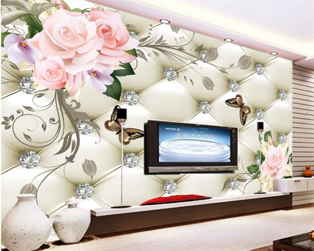 

Beibehang Customized wallpaper for walls 3 d European Style Floral Treasure Background Wall Paintings wall papers home decor