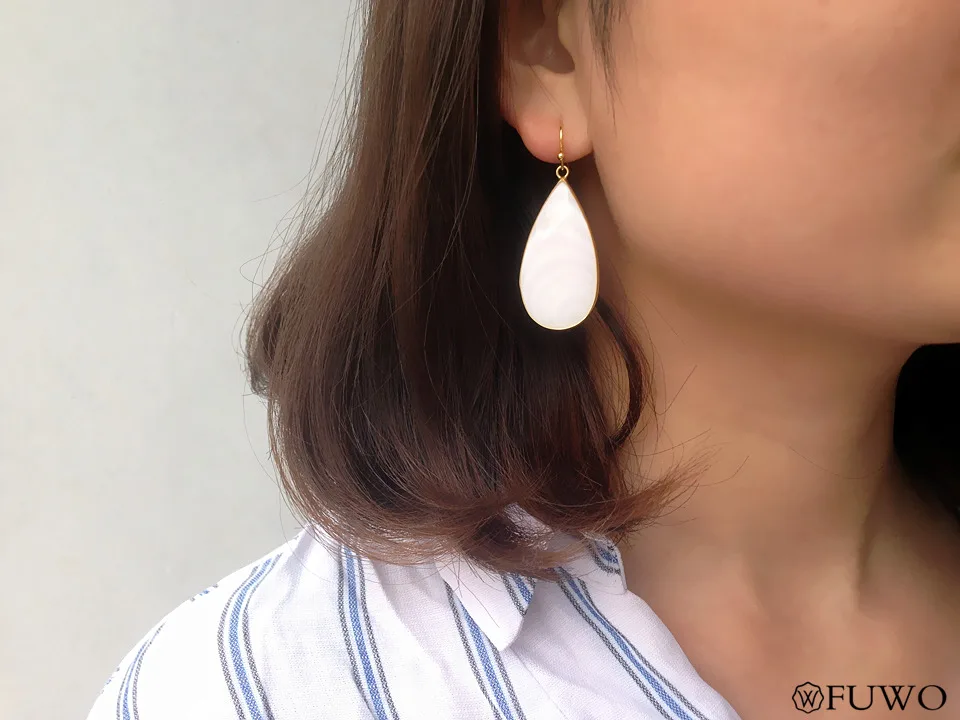 Turquoise triangle arrow kite tear shape natural stone drop earrings 13