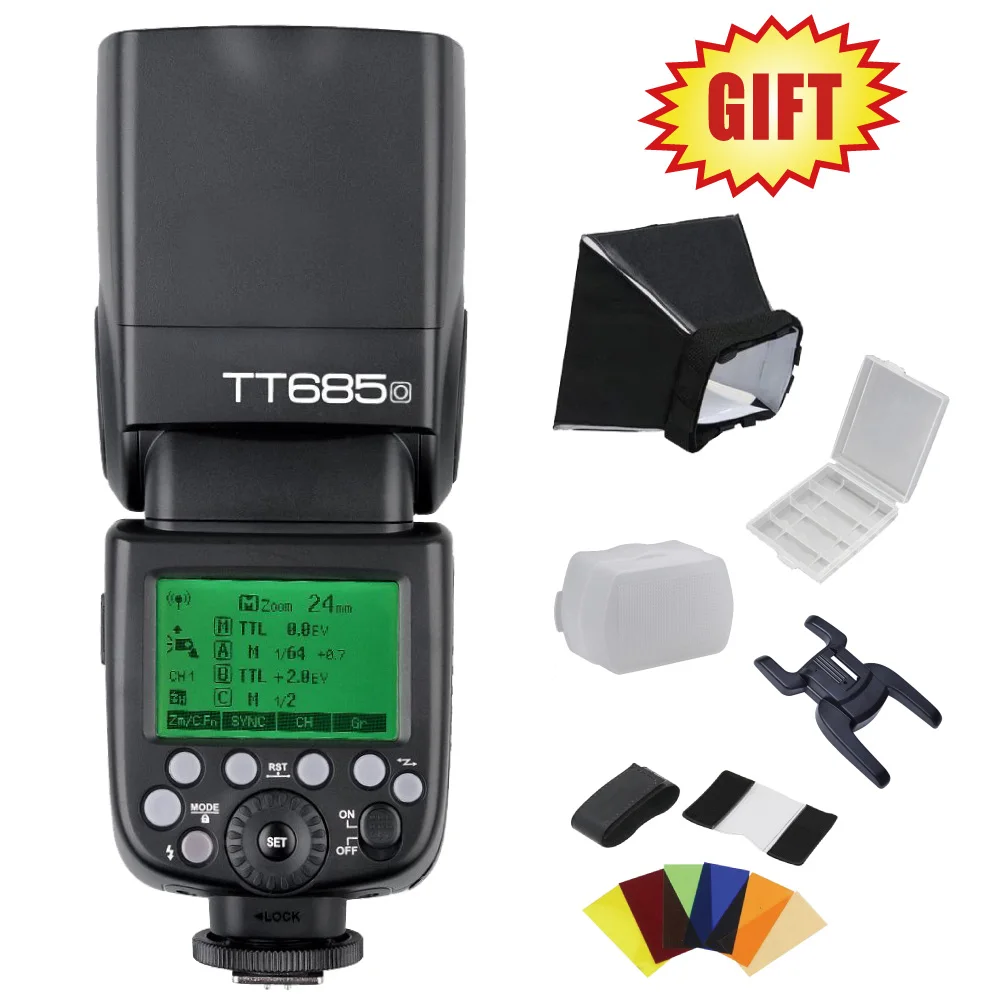 

Godox TT685O 2.4G GN60 TTL HSS Flash Speedlite for Olympus Panasonic DSLR Camera ( X1T-O Trigger )