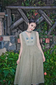

full sleeve light mint green embroidery long medieval dress vintage dress