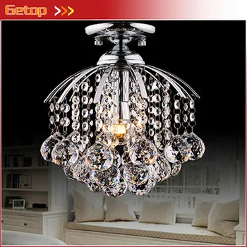 

Modern K9 Crystal Wire Drawing Hanging E14 LED Chandelier for Corridor Restaurant Diameter28xHeight28cm Free Shipping