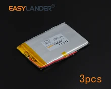 3pcs/Lot 3.7V 2000mAh Polymer Li-ion Battery For E-Book Power Bank PDA Portable DVD Consumer electronics safety lamp 465176
