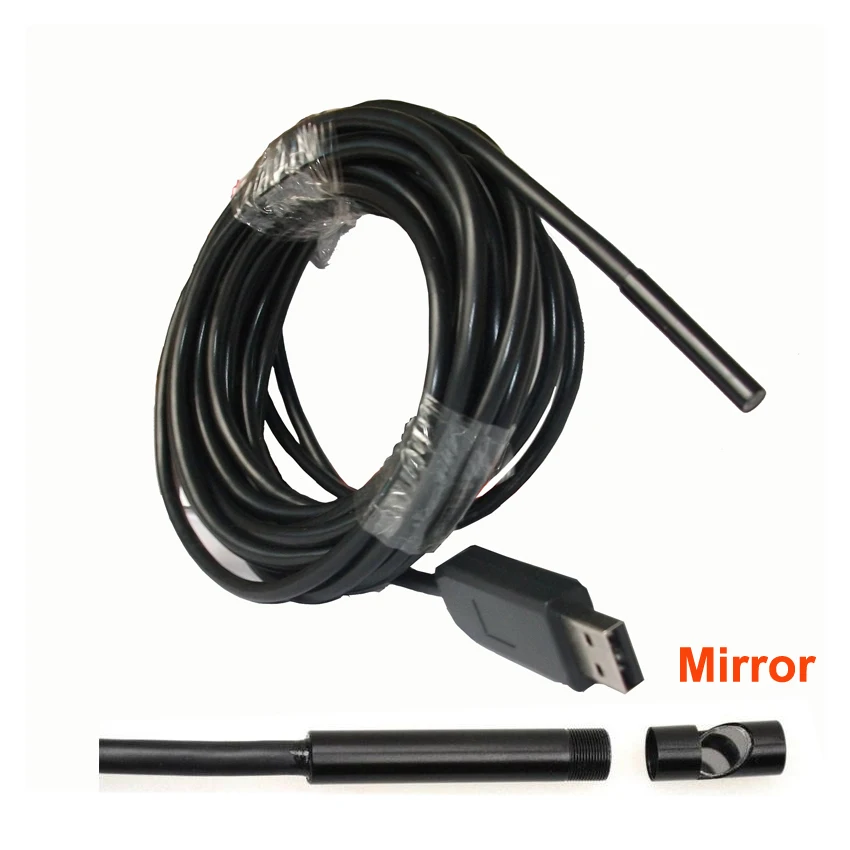 2M USB Endoscope camera Portable 7mm Lens endoscopy 6 LED Waterproof