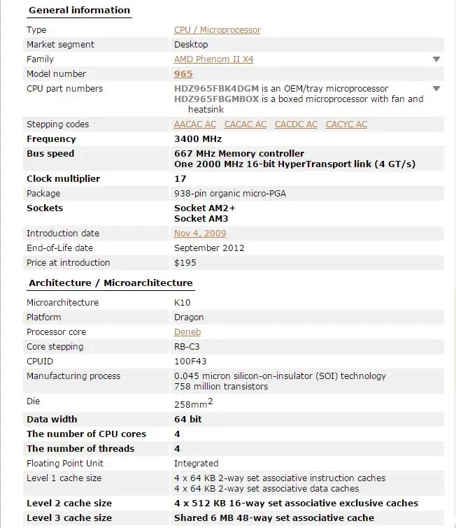 Процессор AMD Phenom II X4 965 cpu Socket AM3 125W 3,4 GHz 938-pin четырехъядерный настольный процессор cpu X4 965 socket am3