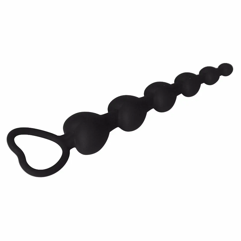 Zerosky Heart Shape Anal Plug Bead Toys Big Anal Balls Silicone G-Spot Stimulating Butt Plugs Adult Sex Toys Anal Beads Plug 3
