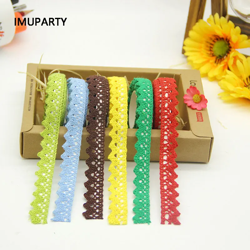 

2 yard/roll Long Colorful Lace Tape Decoration Roll Self Adhesive DIY Embellishments for Scrapbooking Handmade Crafts Materials