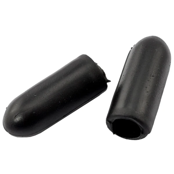 

100PCs Black Rubber End Tips for Headband Hairband 15x6mm(5/8"x2/8")