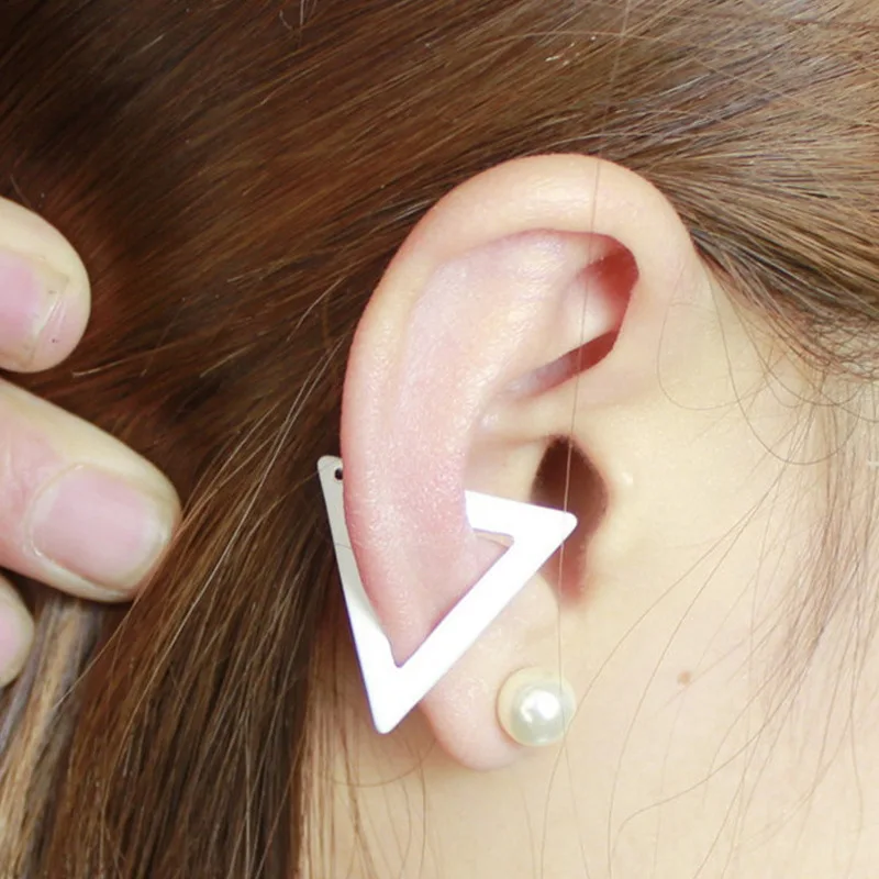1 шт. полые треугольные отверстия без пирсинга для ушей|hot ear piercings|punk cufftriangle cuff |