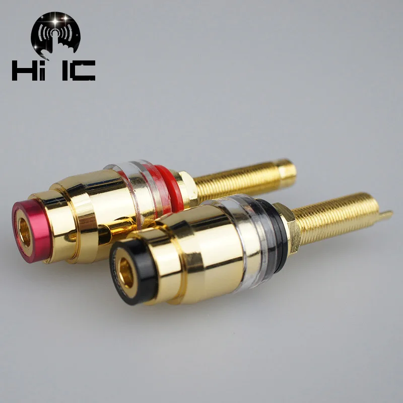 1pair High Quality Gold Plated Copper Amplifier Speaker Terminal Binding Post 